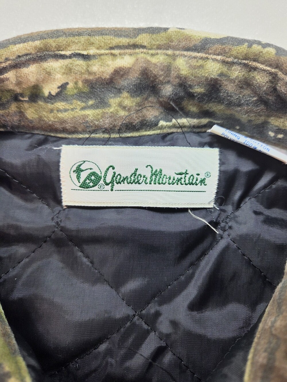 Vintage Gander Mountain Camo Quilt Lined Shirt Jacket USA Made Large - Picture 3 of 8